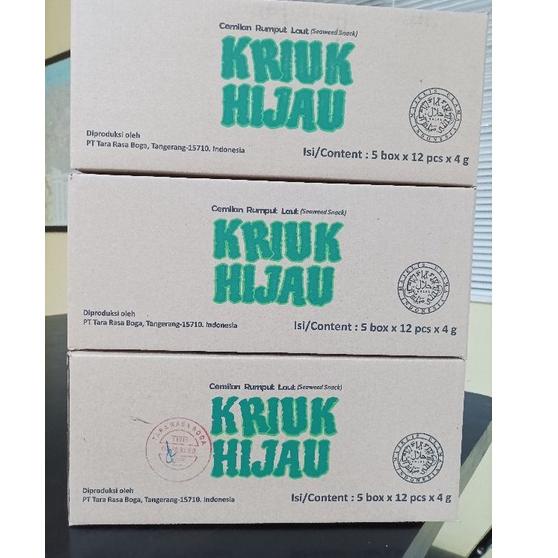 

RECOMENDED Rumput Laut KRIUK HIJAU Halal | 1 box | 12 pcs ☼ 866