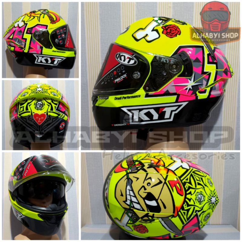 HELM KYT NFR ESPARGARO MISANO 2018 | FULL FACE DOUBLE VISOR | SNI/DOT