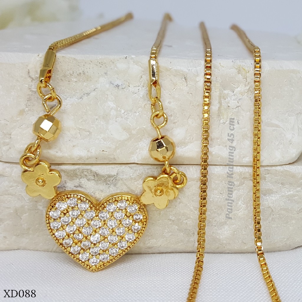 PGX Kalung Wanita Xuping Aksesoris Fashion Perhiasan Lapis Emas Premium - XD033