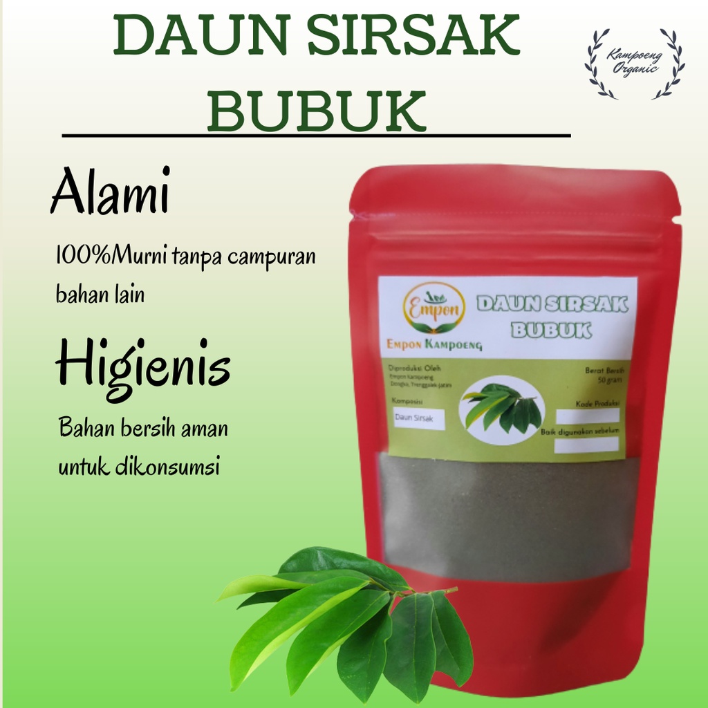 

Daun Sirsak Bubuk Serbuk Minuman Jamu Herbal Tradisional Asli Alami Organik Original