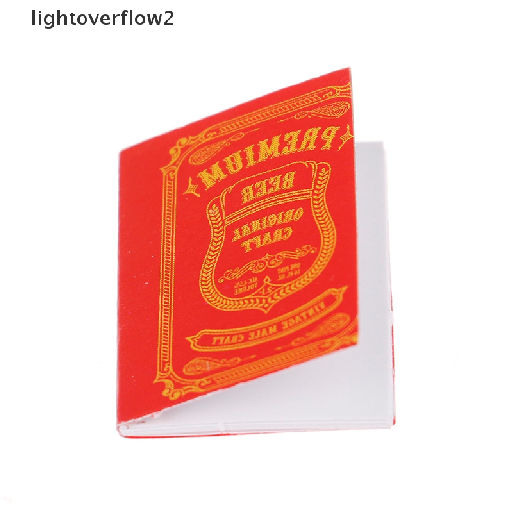 (lightoverflow2) 4pcs / set Miniatur Buku Skala 1: 12 Untuk Dekorasi Rumah Boneka