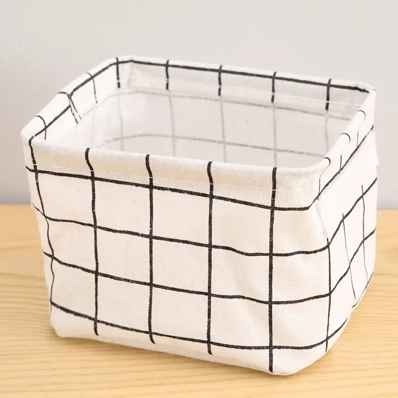 Storage Box Organizer Keranjang Kain Motif Perlengkapan Rumah Tas Tempat Penyimpanan Desktop Kotak Hanging Bag Box Canvas Multifungsi TERMURAH TERLARIS