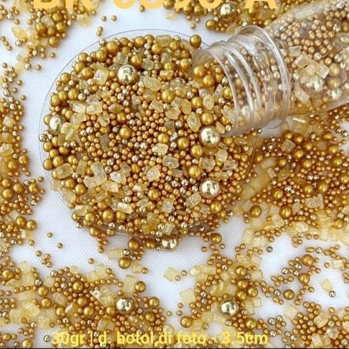

Termurah dan terbaik edible sprinkle mutiara gold 30 gr 