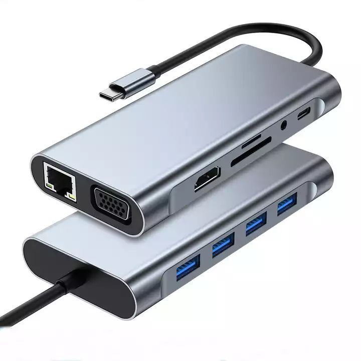 Converter type C to hdmi 11 in 1 / USB TYPE C 11 in 1 hub HDMI VGA PD Fast Charger Macbook Pro Converter