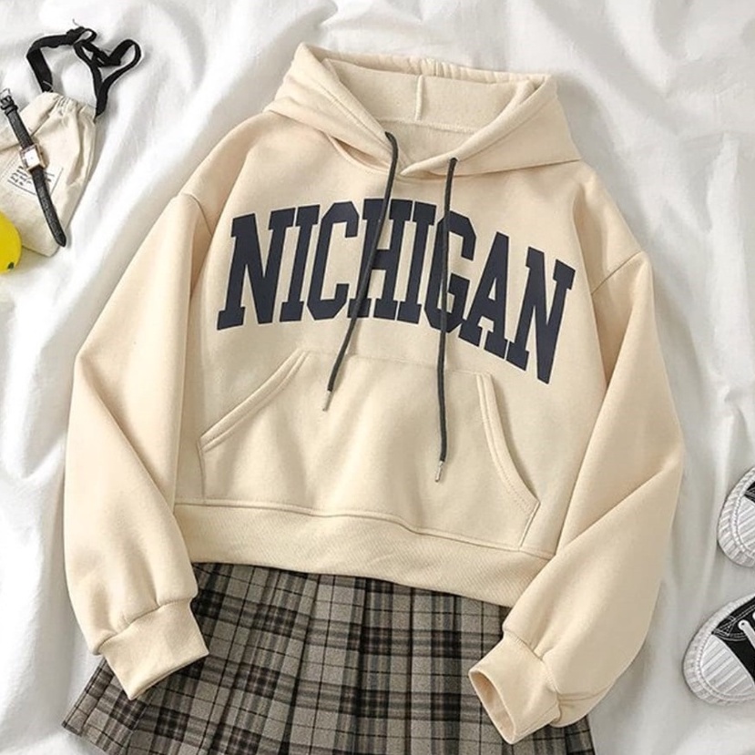 Sweater Nichigan | Cute Korean Style Sweatshirt | Pakaian Wanita