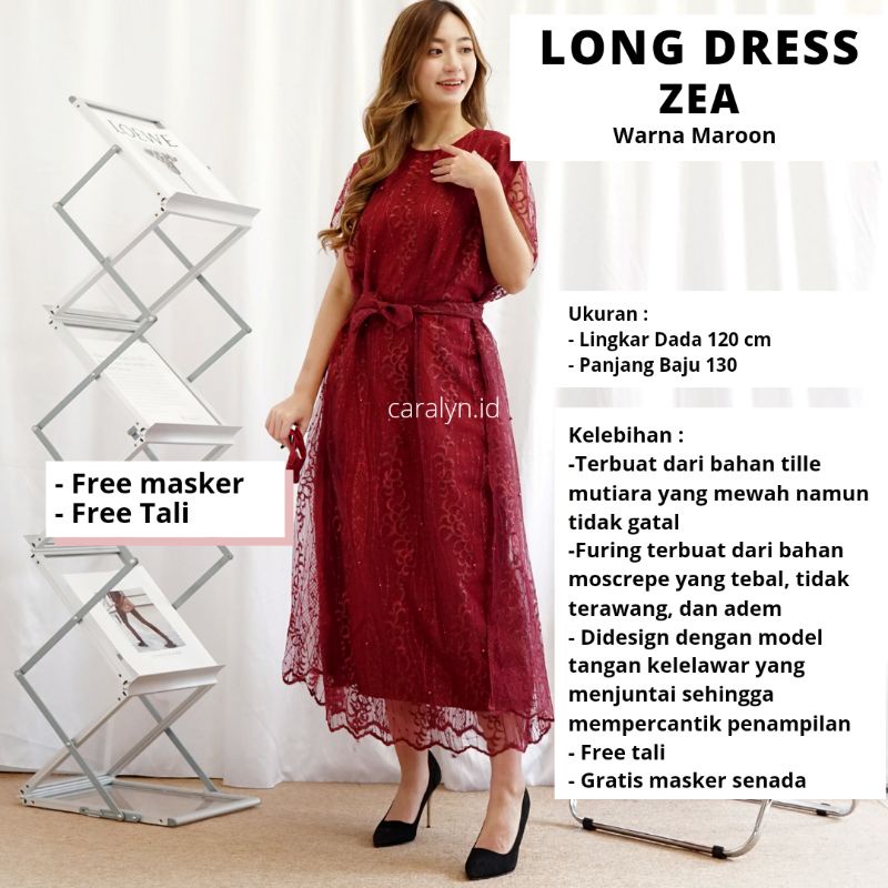 LONG DRESS TILE SUPER MEWAH ZEA DRESS KONDANGAN