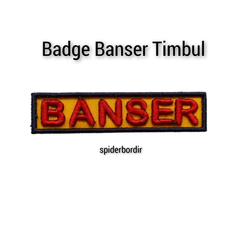 Badge Patch Bordir Banser Timbul | Atribut Banser | Bordir 3d