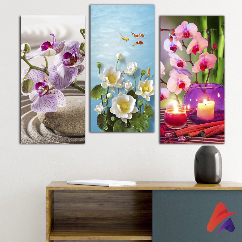 HIASAN DINDING BUNGA INDAH AESTHETIC (15X30 CM) PAJANGAN WALL DECOR DEKORASI DINDING BUNGA PEONY KAYU MINIMALIS