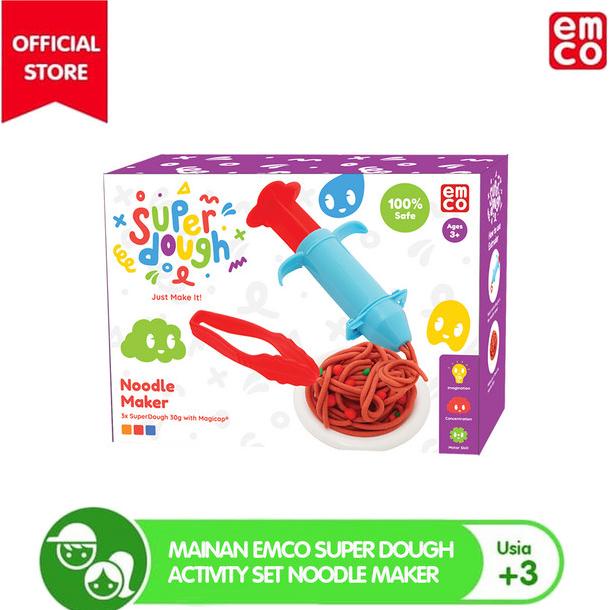 Mainan Emco Super Dough Activity Set Noodle Maker