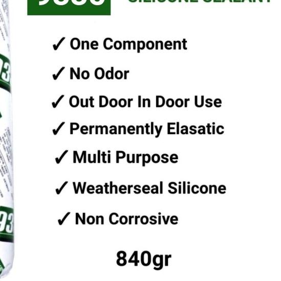 

Lem Sosis Netral Silicone Sealant Neutral Glass&Metal 600ml - 9335 BLACK