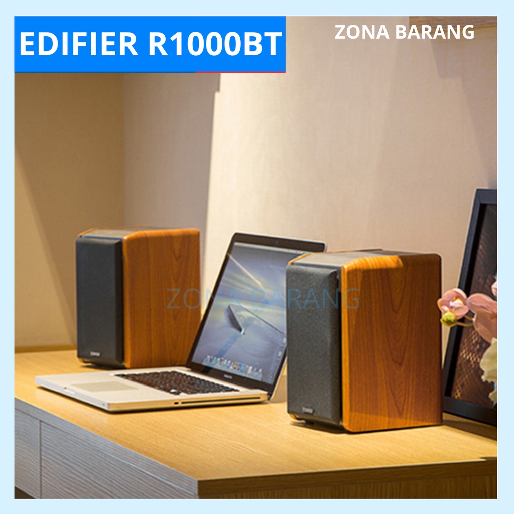 Edifier R1000BT BookShelf 2.0 Hifi Speaker Bluetooth Bass Treeble High Fidelity Sound