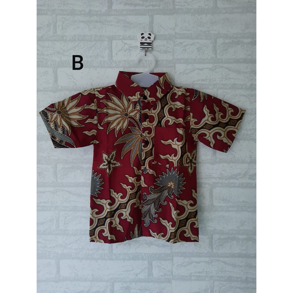 kemeja atau hem batik anak modern size 6