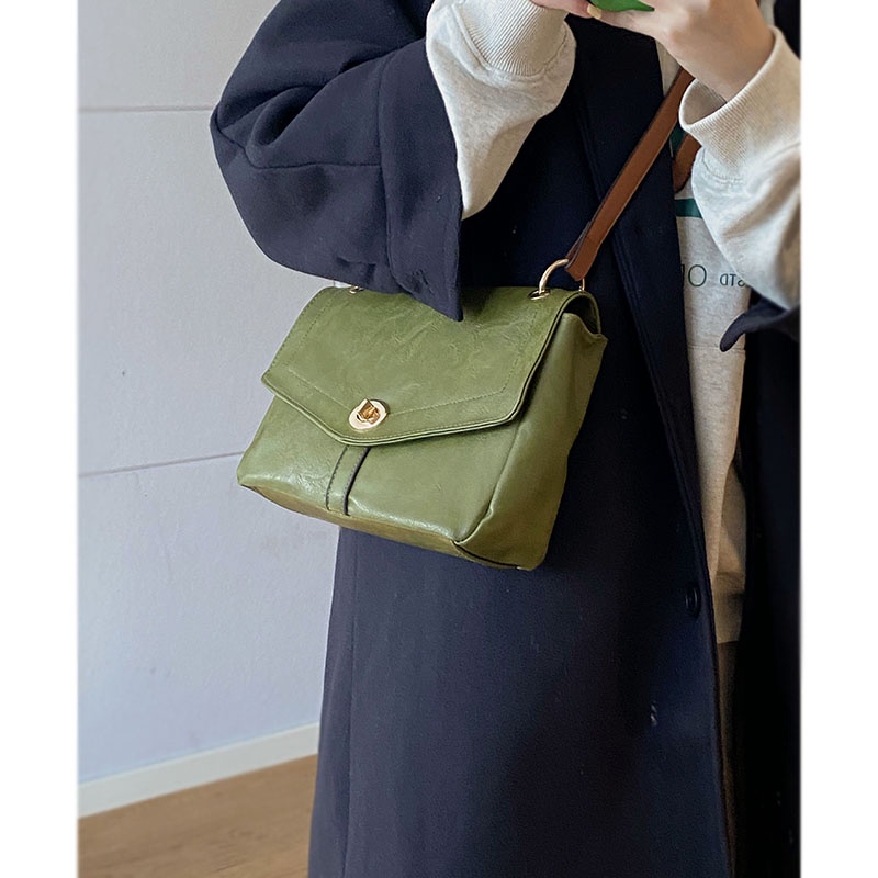 Suhao Tas kerja wanita Korea 2022 baru trendi fashion warna kontras tas ketiak tas bahu tas bahu berkapasitas besar cocok untuk semua