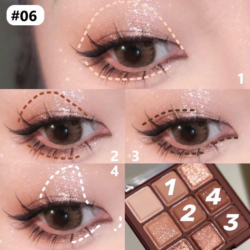 DIKALU DKL-901 EYESHADOW HIGHLIGHTER 9 COLORS BLOOMING-6