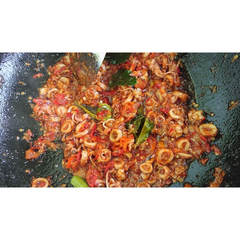 

Mangan Sambel Cumi peddas 150gram
