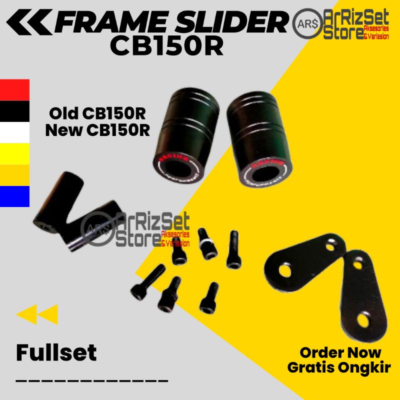 Frame Slider New CB150R Old Plus Jalu Slider Agna Full Hitam