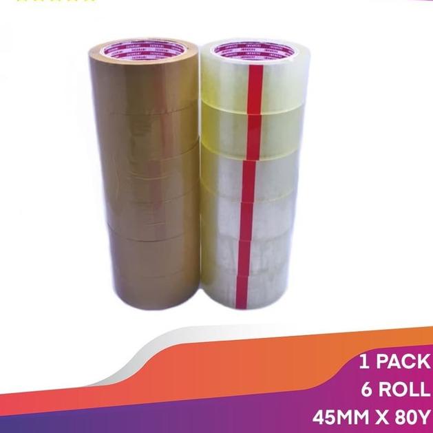

GRATIS ONGKIR✅1 BOX LAKBAN BENING COKLAT 2” INCH 45MM X 80YARD SAZANAMI LAKBAN ISOLASI BENING 2” X 80Y|SQ2