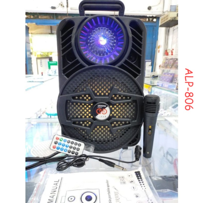 SPEAKER BLUETOOTH TWS + MIC ALP-805 ALP-806 8 INCHI ALP805 ALP806 SPEAKER PORTABLE SPEAKER MUSIC BOX BLUETOOTH