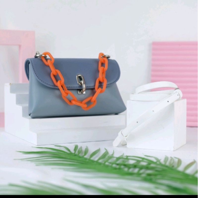 TAS WANITA CK RANTAI CHAIN SLING BAG CK915 original defect