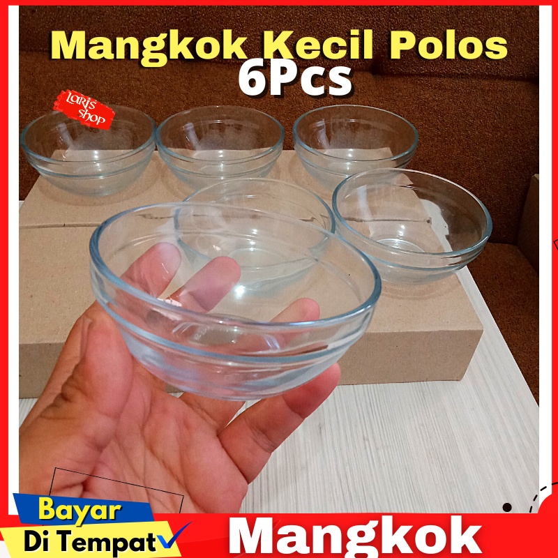 Mangkok Mangkuk Kaca Kecil Tempat Bumbu Dapur  Masak (6 Pcs)