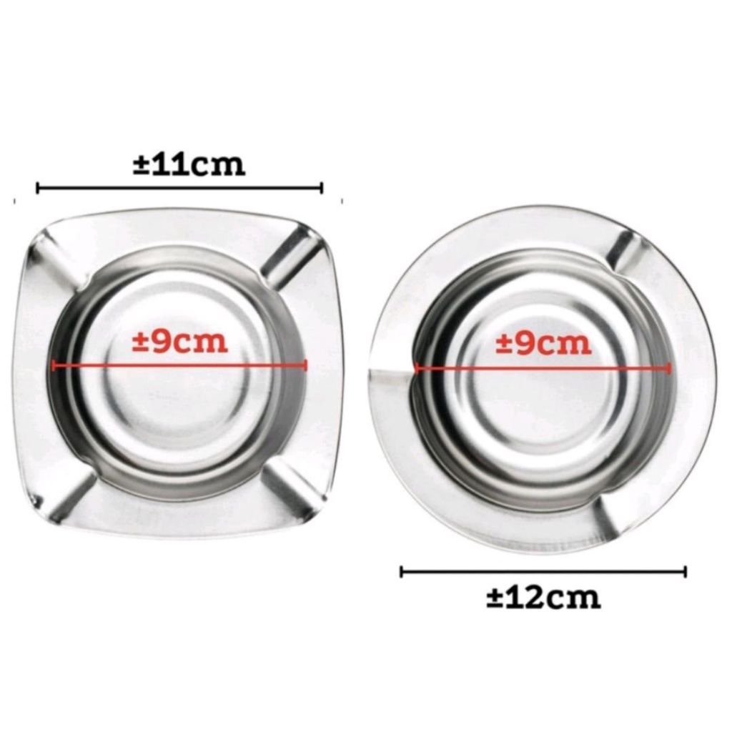 Asbak Rokok Aluminium Ashtray Mangkok Anti Karat 12 CM Asbak Rokok Unik - Souvernir Asbak Rokok