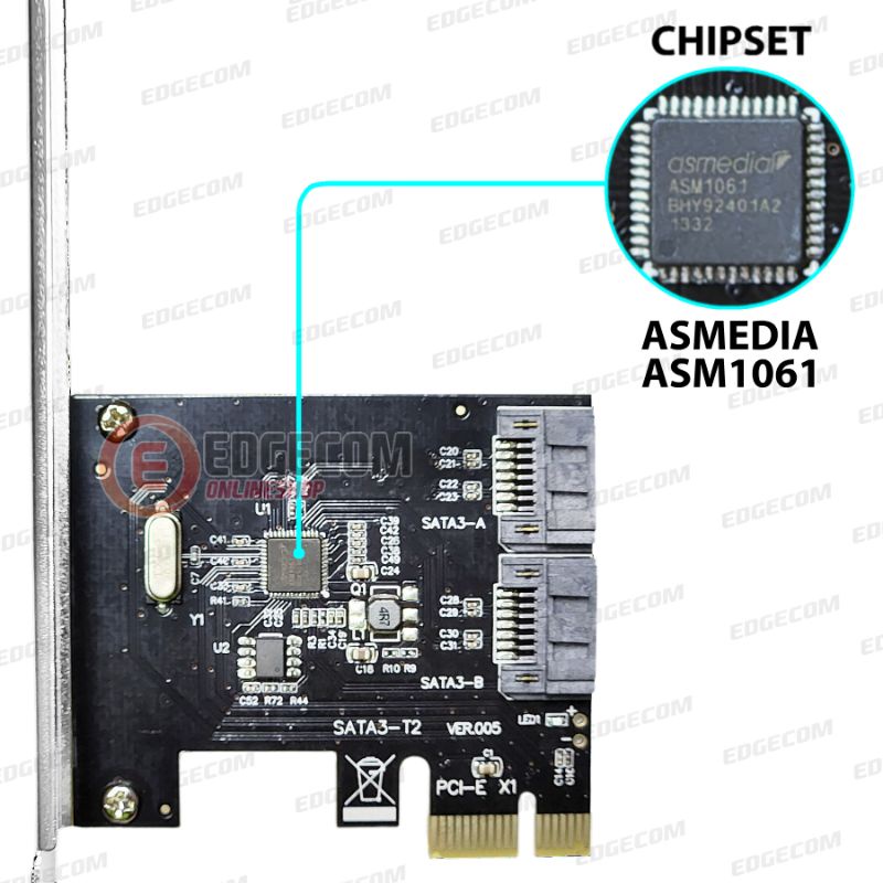 PCIE / PCI EXPRESS SATA III 2 Port Card Adapter