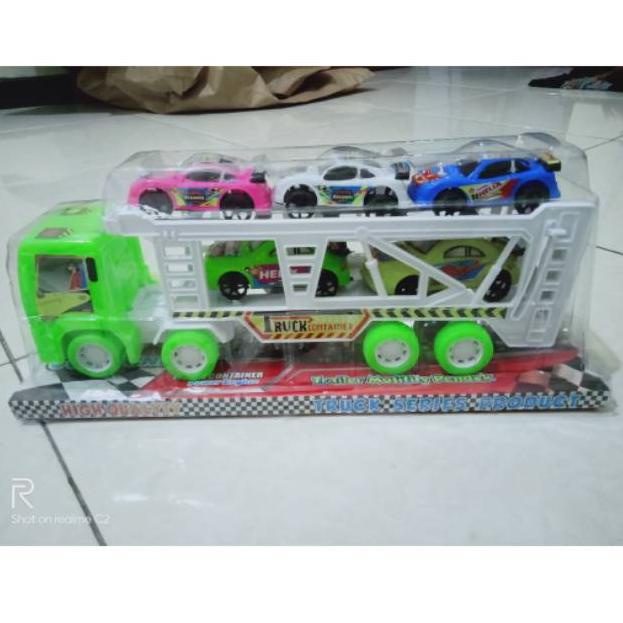 Mainan Truck Pengangkut Mobil, Mainan Truck Kontainer ‑ AJA.18Oc22ᴾ
