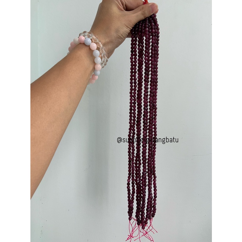 bahan batu 6mm Violet Quartz CUTTING aksesori kuarsa ungu purple serat