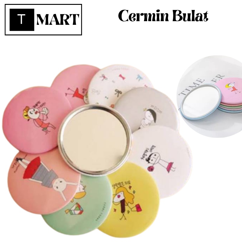 Cermin Kaca Bulat Mini Souvenir