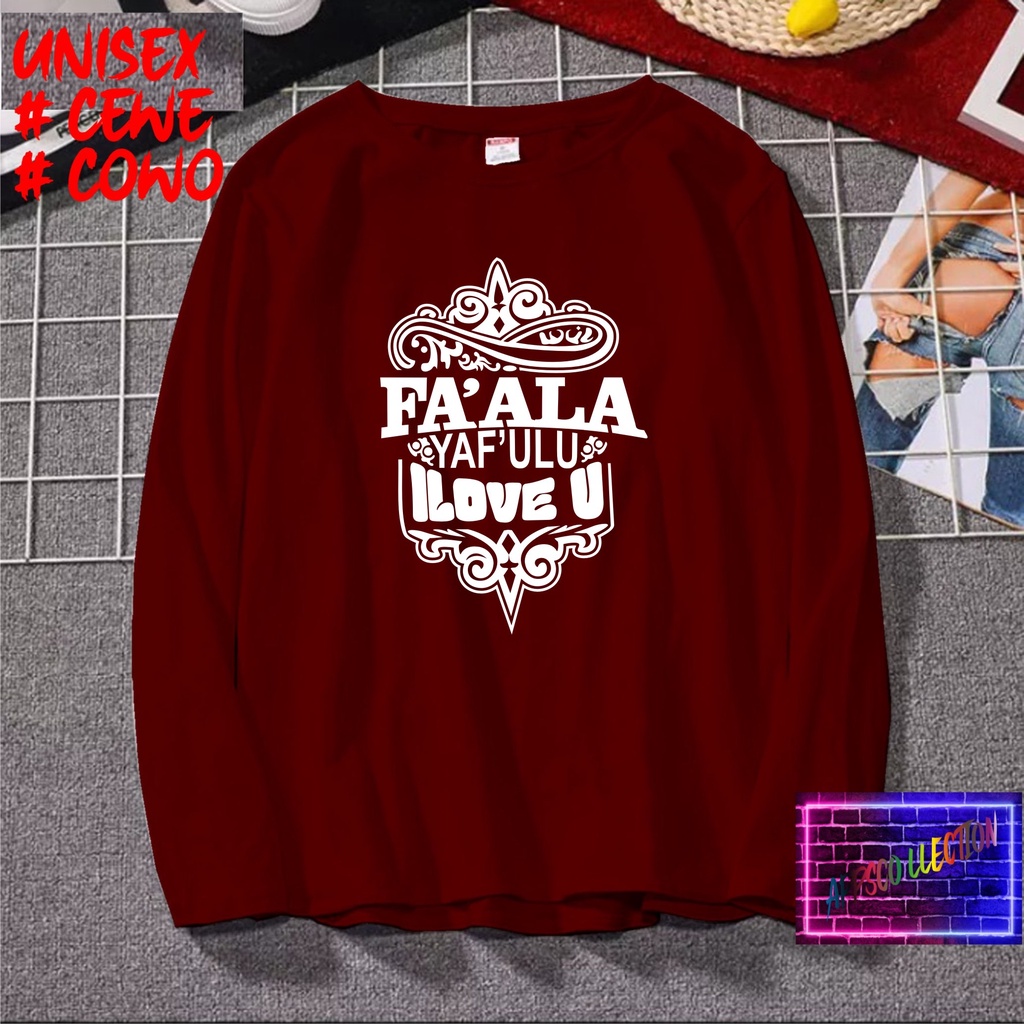 COD/ KAOS FA&quot;ALA YAF &quot;ULU/KAOS TULISAN/KAOS SANTRI KEKINIAN/KAOS DAKWAH/KAOS ISLAM/SANTRIWATI/KAOS HITS 2022/KAOS BERGAMBAR KAOS EKSPRESI KAOS PRIA TSHIRT WANITA Santai Crew Neck V-Neck Slim-fitting Polos Setrip Hitam Putih Crew Neck