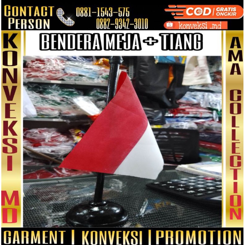 bendera merah putih kecil untuk meja