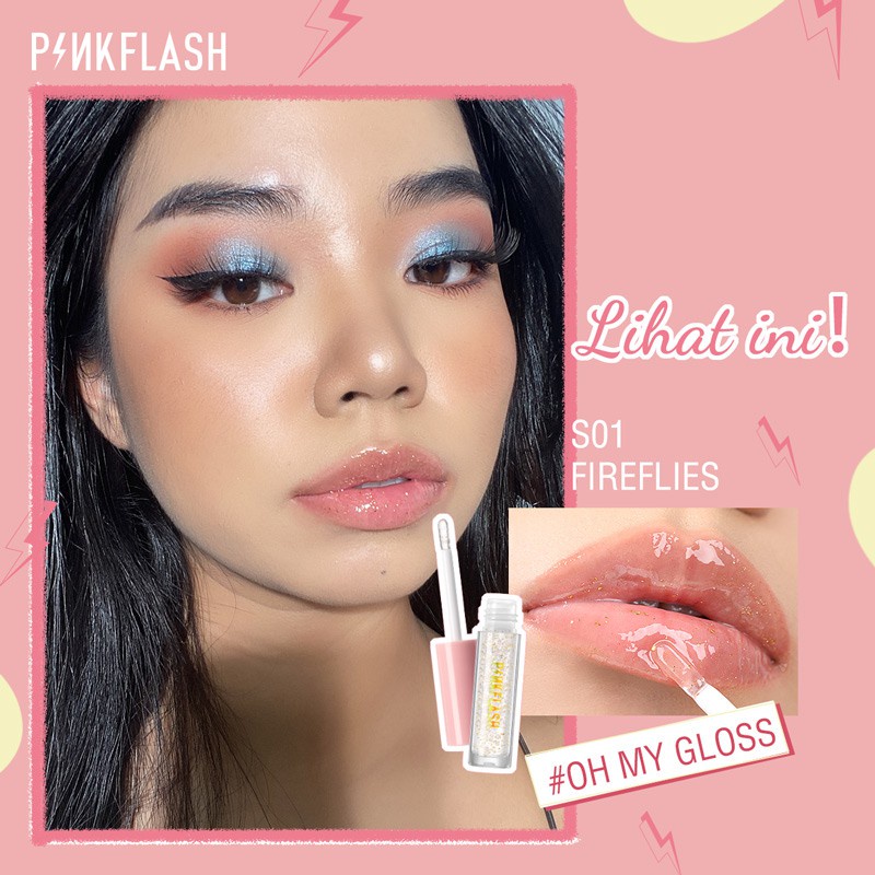 PINKFLASH OhMyGloss Kosmetik Murah Lipstik High Plumpmax Moisturising Shimmer Lip Gloss S02 1Piece Make Up Kosmetik Bibi