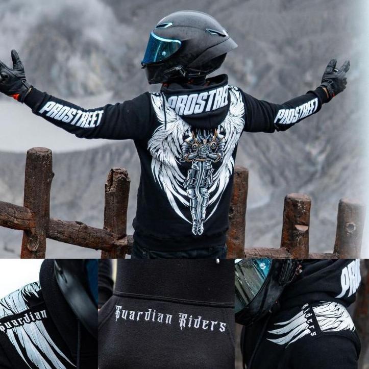 Viral HOODIE PROSTREET GUARDIAN RIDERS BLACK NEW / HOODIE PRIA PROSTREET GUARDIAN ANGEL / JAKET SWEA