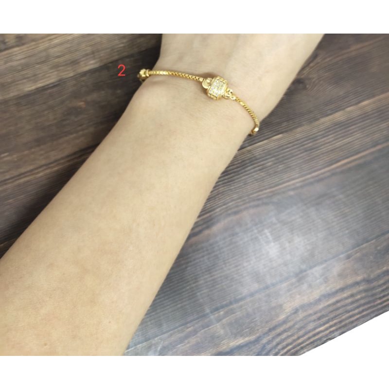 Fifi Fashion Gelang Fashion Model Perhiasan Lapis Emas 18K G0022