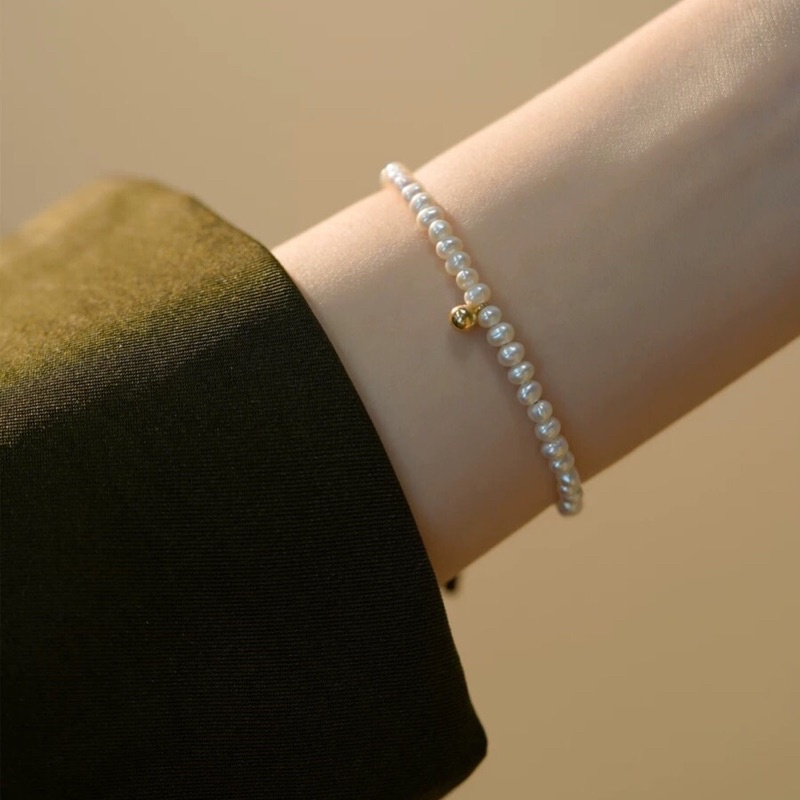 Gelang Titanium Mutiara Trending Elegan Korea Fashion Style Premium