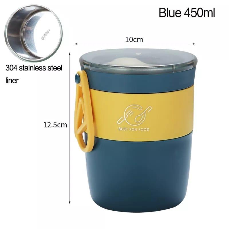 Termos Bubur Termos Thermal 450ml Vacuum Food Jar Stainless 304 / Cup Soup T750 Temos Vakum