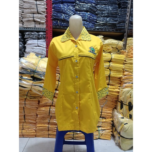 Kemeja golkar perempuan lengan panjang