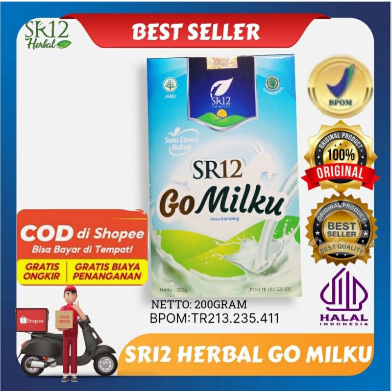 

Go Milku Sr12 Original,Coklat, stroberi susu kambing Etawa Bisa Cod