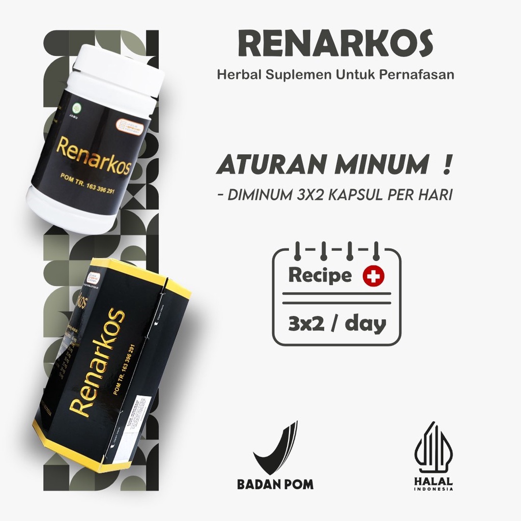 RENARKOS Obat Herbal Detoksifikasi Paru Paru Mengatasi Asma Sesak Napas Flu Batuk