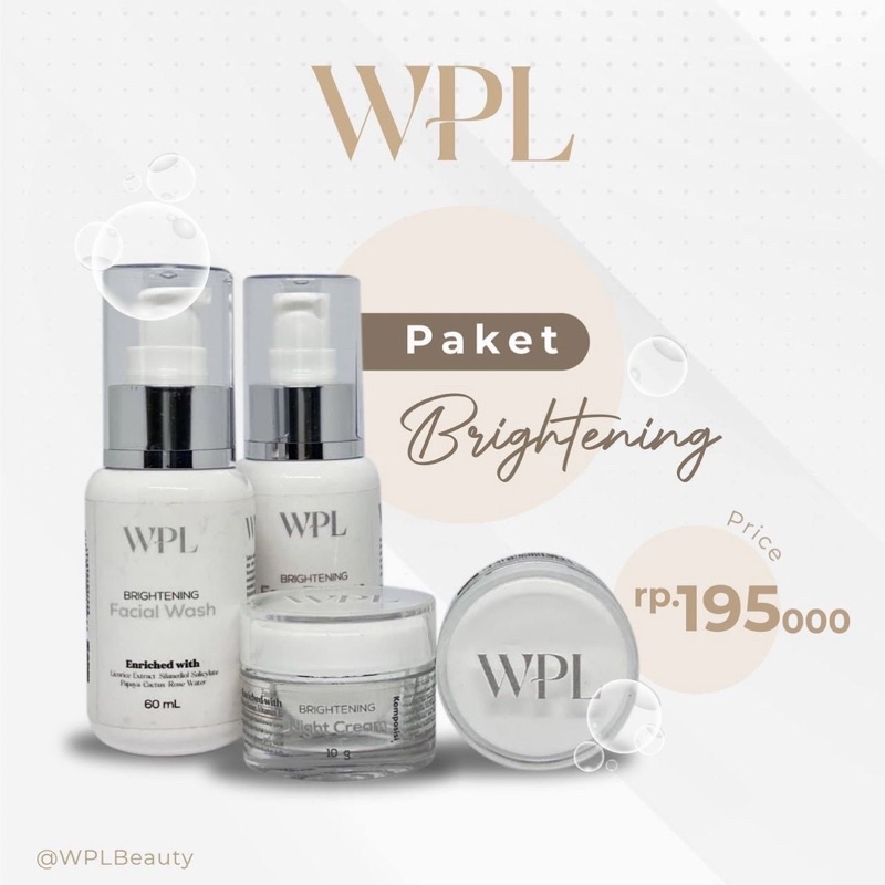 WPL PLATINUM BRIGHTENING SERIES BY WINNY PUTRI LUBIS WPL JAKARTA MEDAN ULTRAGLOW JAKARTA SELATAN