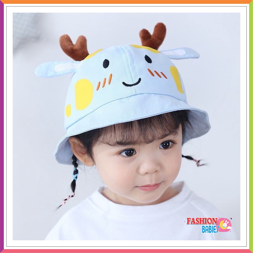 DEER BUCKET &amp; BASEBALL HAT 3D IMPORT | TOPI CAP IMPORT / TOPI PANTAI ANAK USIA 1-4 TAHUN UNISEX