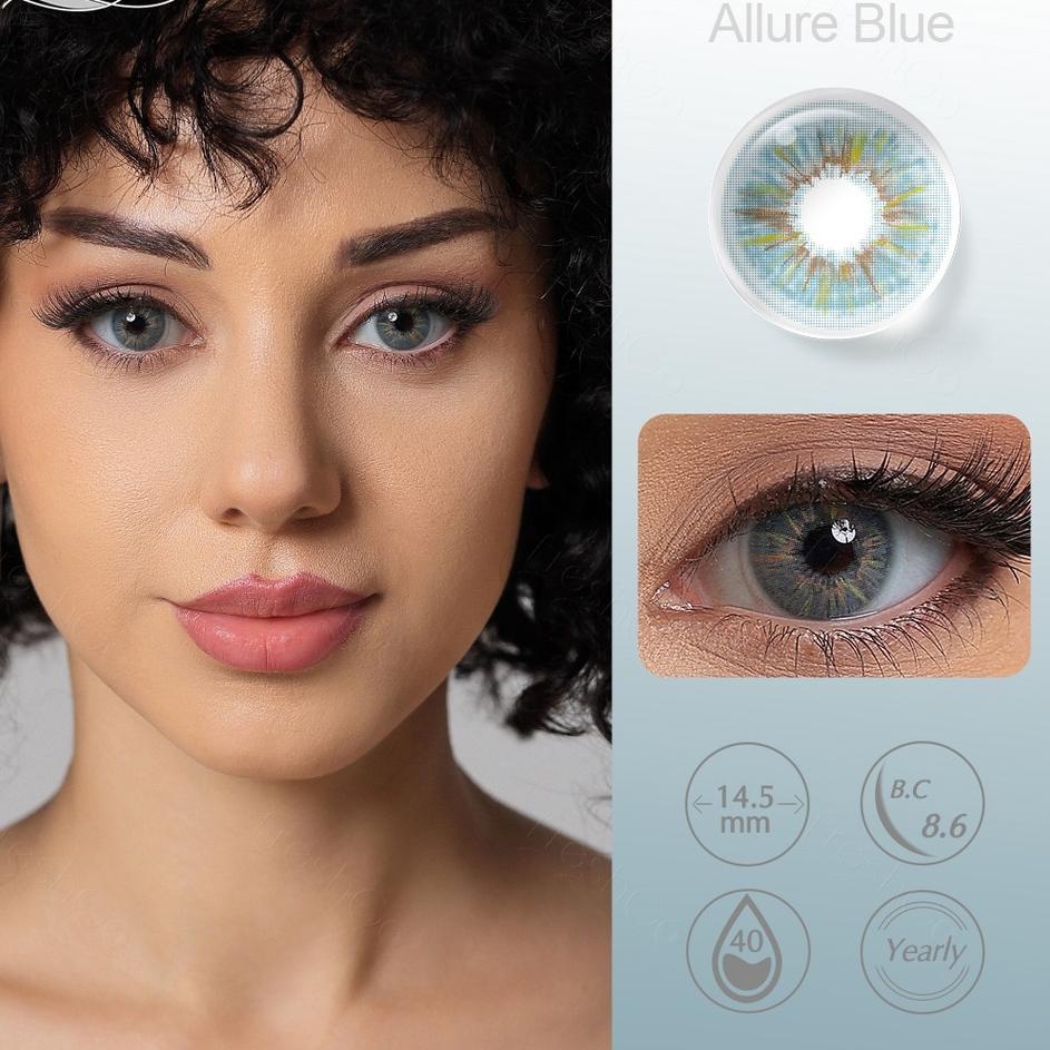 Chekout (COD)Freshgo Sepasang  lensa kontak berwarna diameter 14.2MM softlens grey soflen soplen mur
