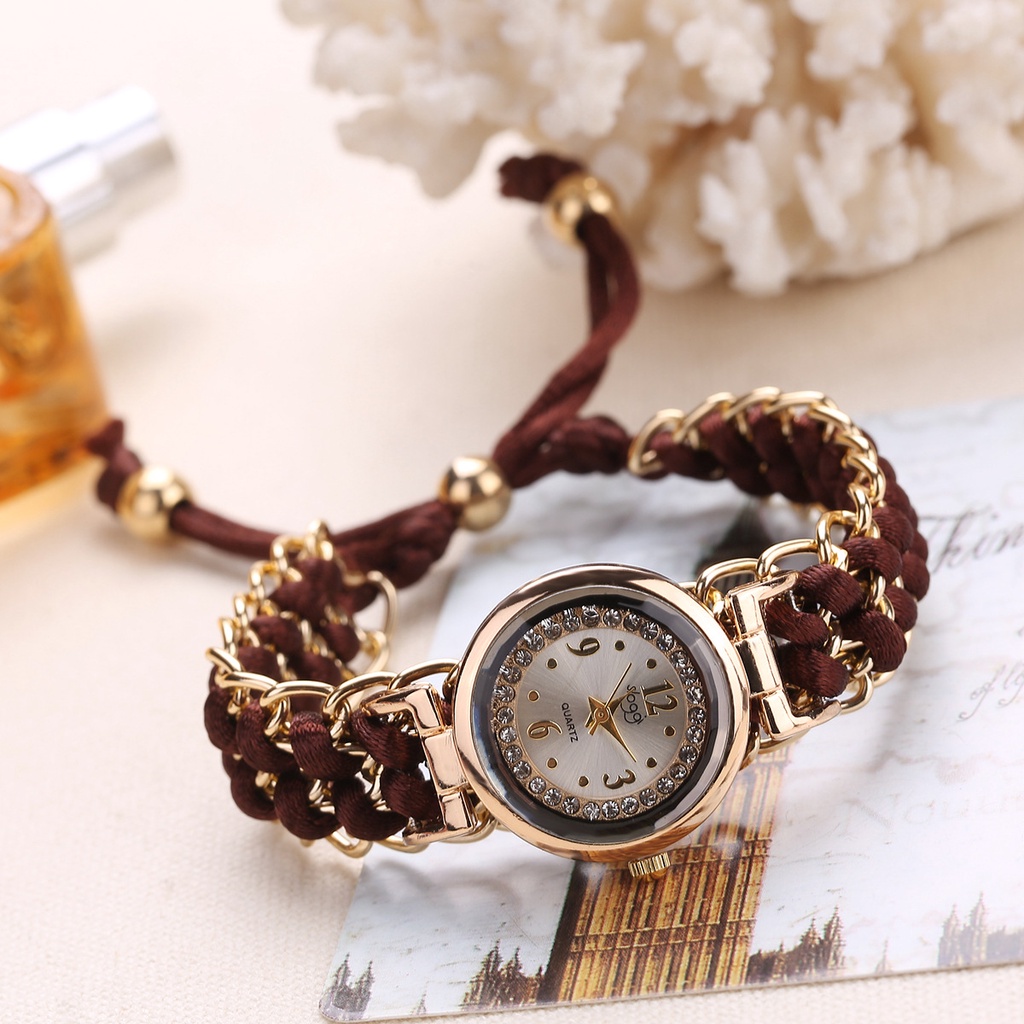 COD✅ Jam Tangan Wanita Model Tali Lilit Serut Terbaru Kasual New Fashion Korea Style Cewek Kekinian Aesthetic Vintage Bergaya Keren Desain Simpel Kemewahan Anti Luntur Asli Analog Premium Aksesoris Arloji Women Watches -JWT-01