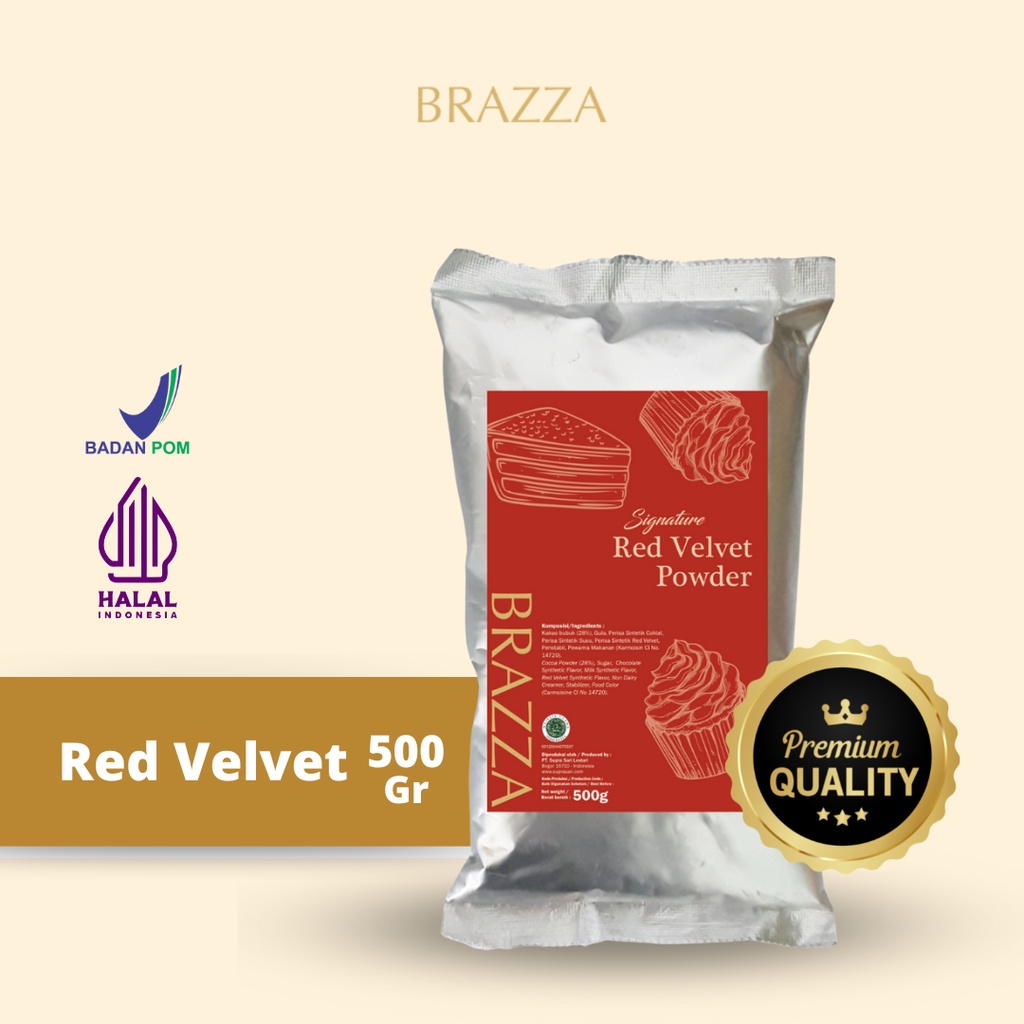 

Bubuk Minuman Premium Red Velvet Powder 500 Gr - Brazza Signature Powder Drink