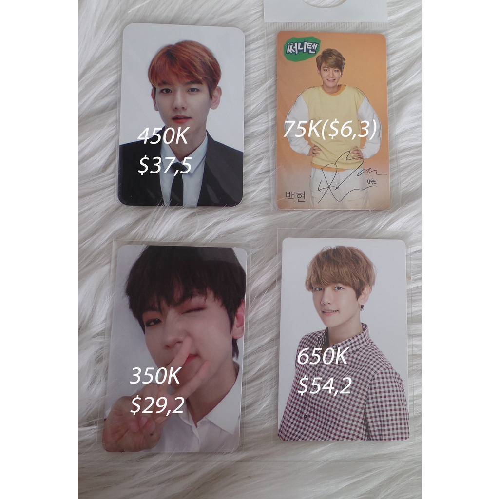PHOTOCARD EXO BAEKHYUN OFFICIAL NON ALBUM CBX SUMMER VACATION CLEVOS FANMEET ELYXION DOT TIKET HOLDE