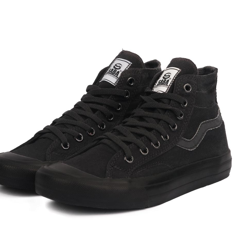 Kode2y2Xm--SABA Veloz High All Black - Sepatu Sneakers Casual Pria Wanita