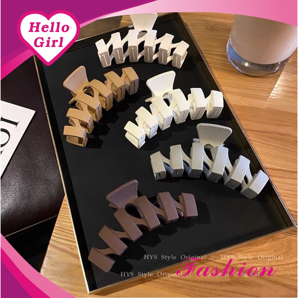 (Hello Girl)F50 INS Korean Spiral Acrylic Hair Claw Clip girl Women Fashion Hairpin