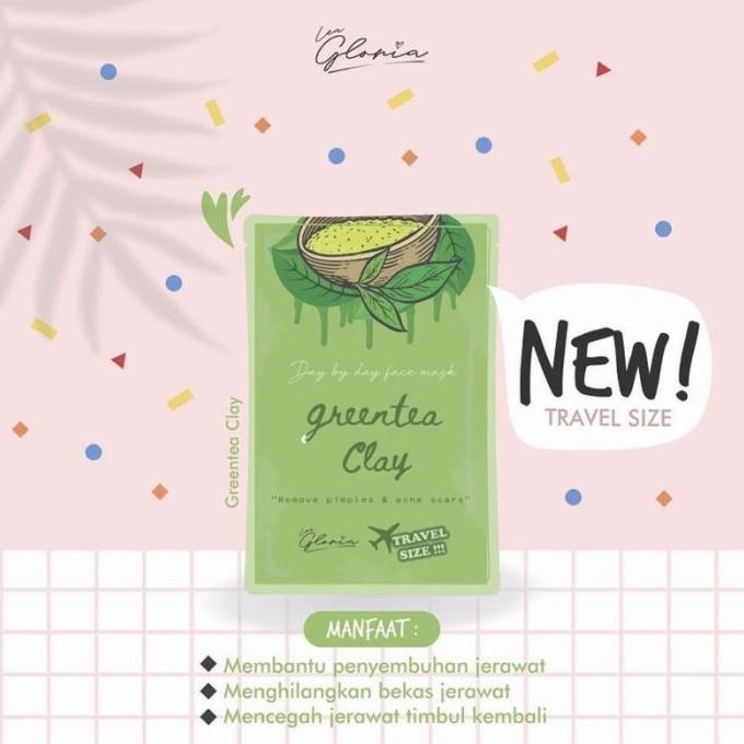 MASKER ORGANIK LEA GLORIA 10GR - Green Tea Clay 25-cemillind Berkualitas