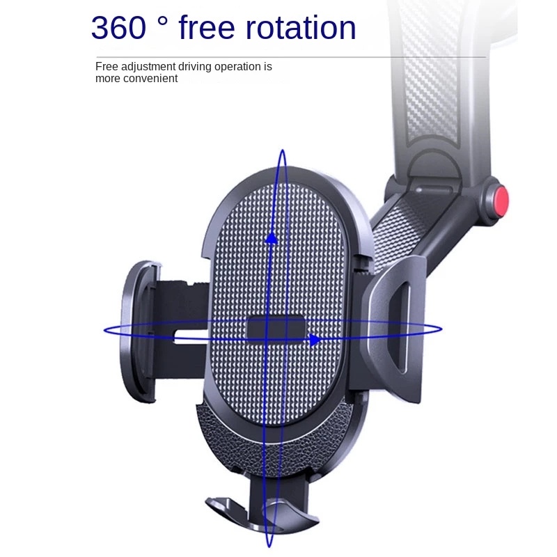 Bracket Stand Holder Handphone / GPS Universal Bahan ABS Rotasi 360 Derajat Dengan Suction Cup Untuk Mobil