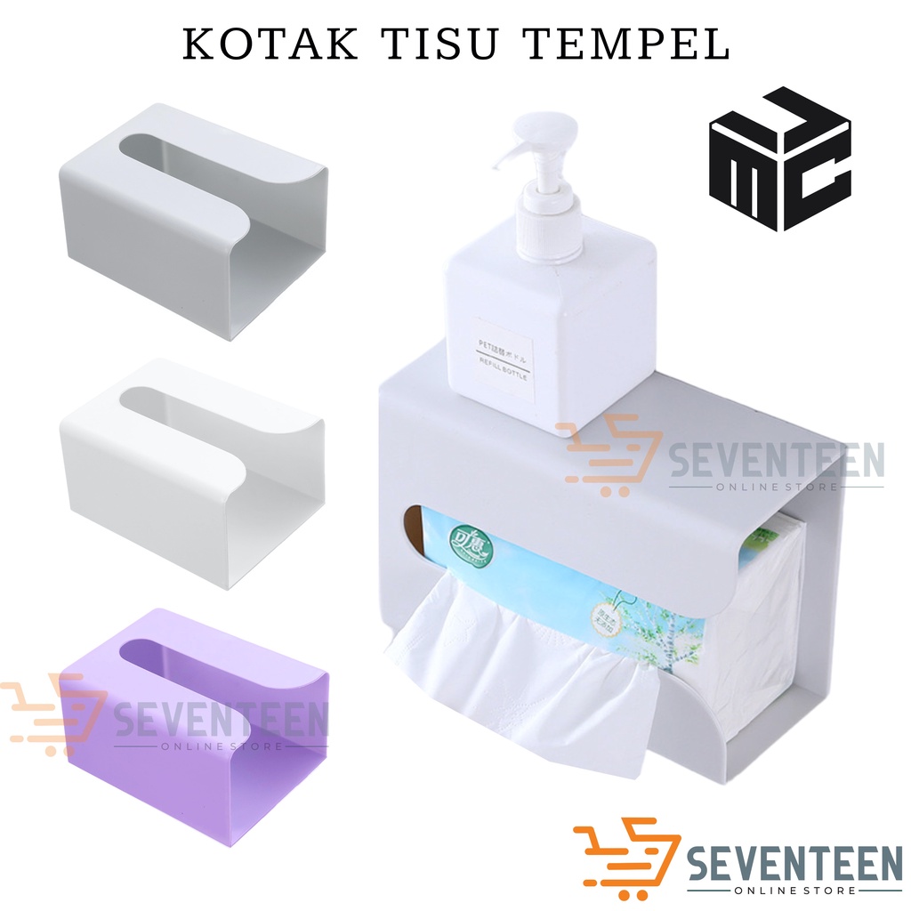 SEVENTEEN KOTAK TISSUE BOX ORGANIZER TEMPEL DINDING TEMBOK DAPUR KAMAR MANDI HOLDER TEMPAT TISSUE TISU MODEL TEMPEL KOTAK TISU DAPUR MURAH